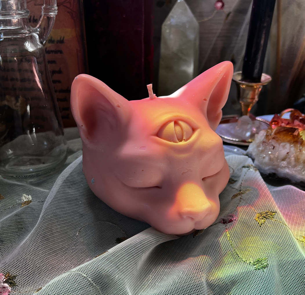 Third Eye Cat Candle