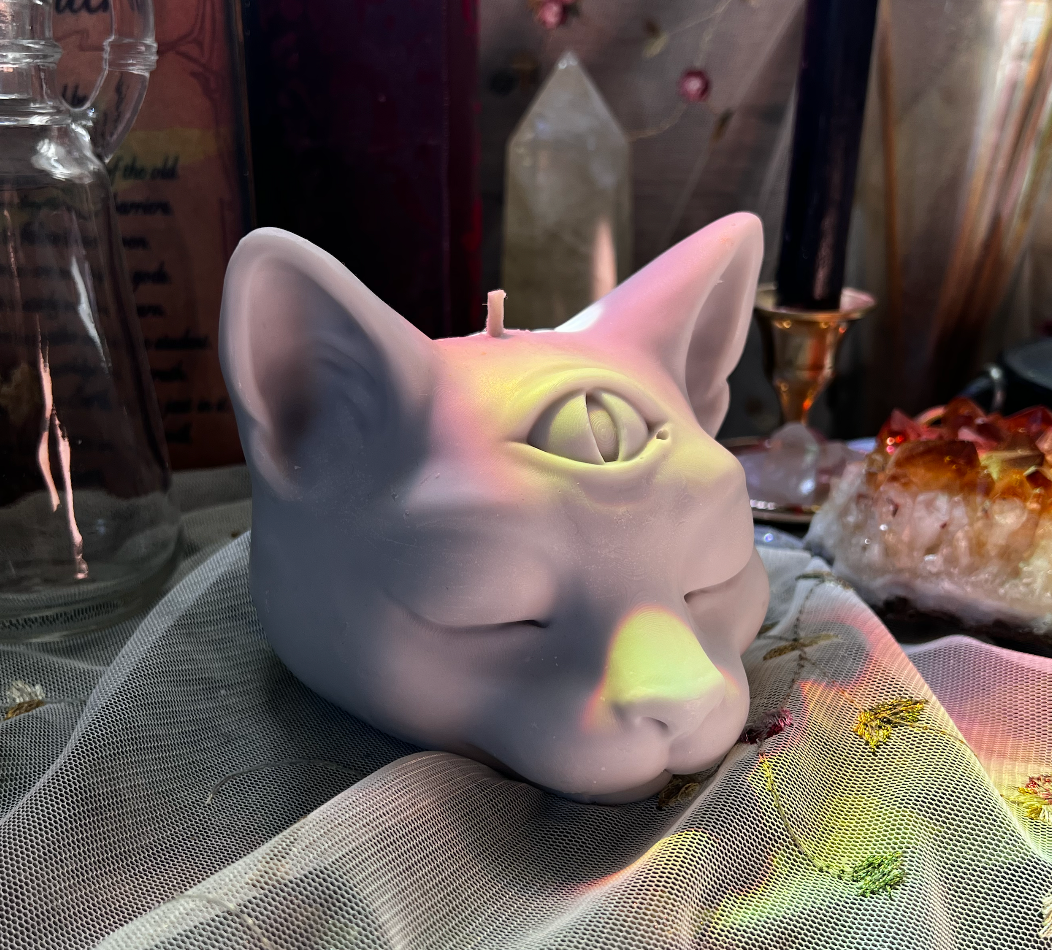 Third Eye Cat Candle