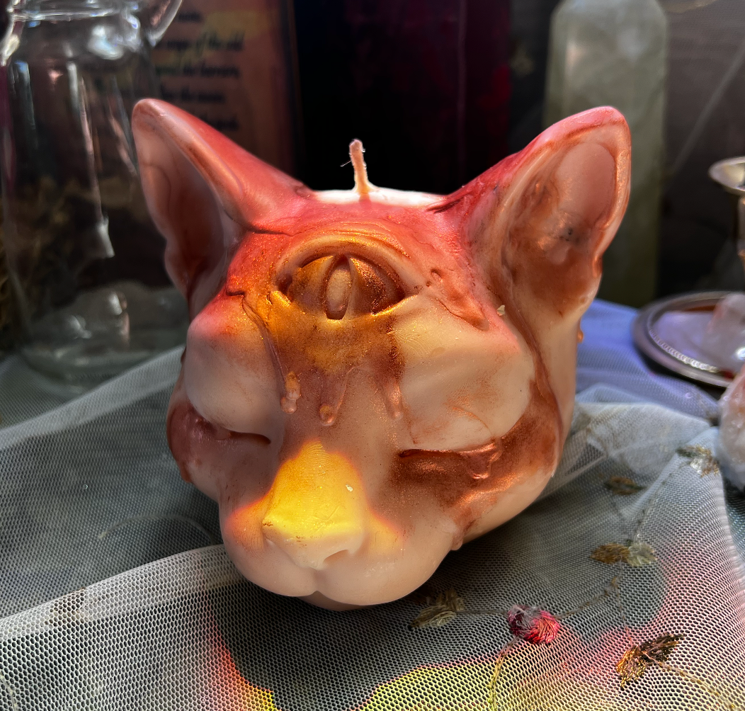 Third Eye Cat Candle