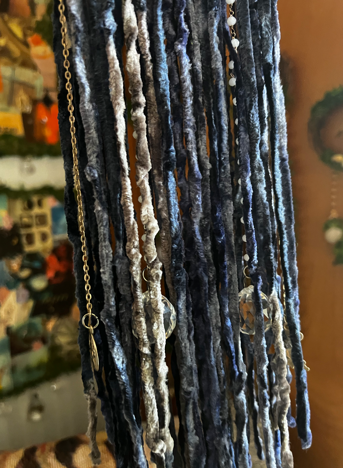 Blue Mossy Moon Sun Catcher