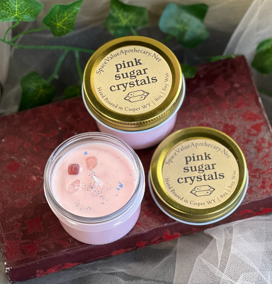 Pink Sugar Crystals Candle