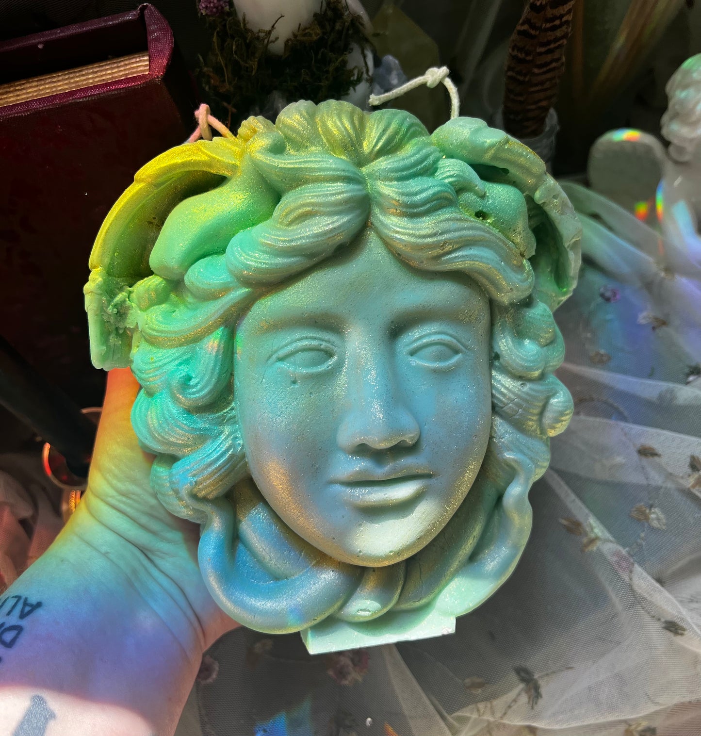 Green Medusa Candle