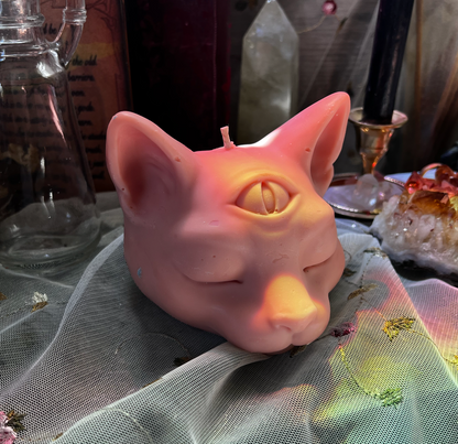 Third Eye Cat Candle