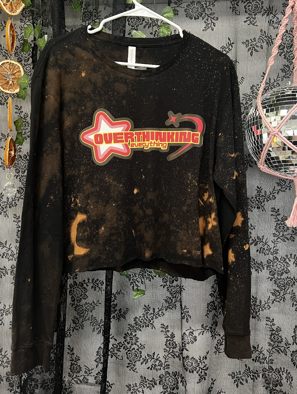 Overthinking Everything Long Sleeve Crop Top