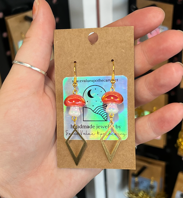 Mushroom Kaleidoscope Earrings