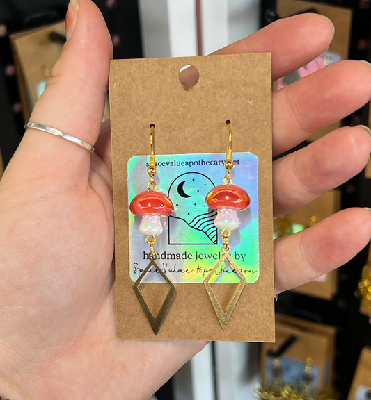 Mushroom Kaleidoscope Earrings