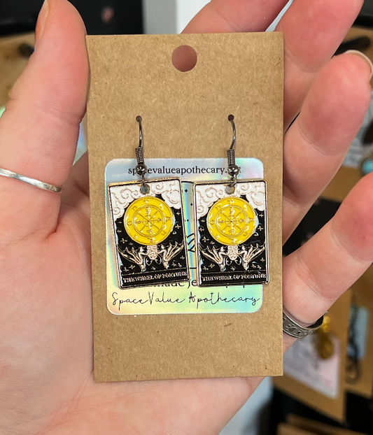 Wheel of Fortune Tarot Earrings
