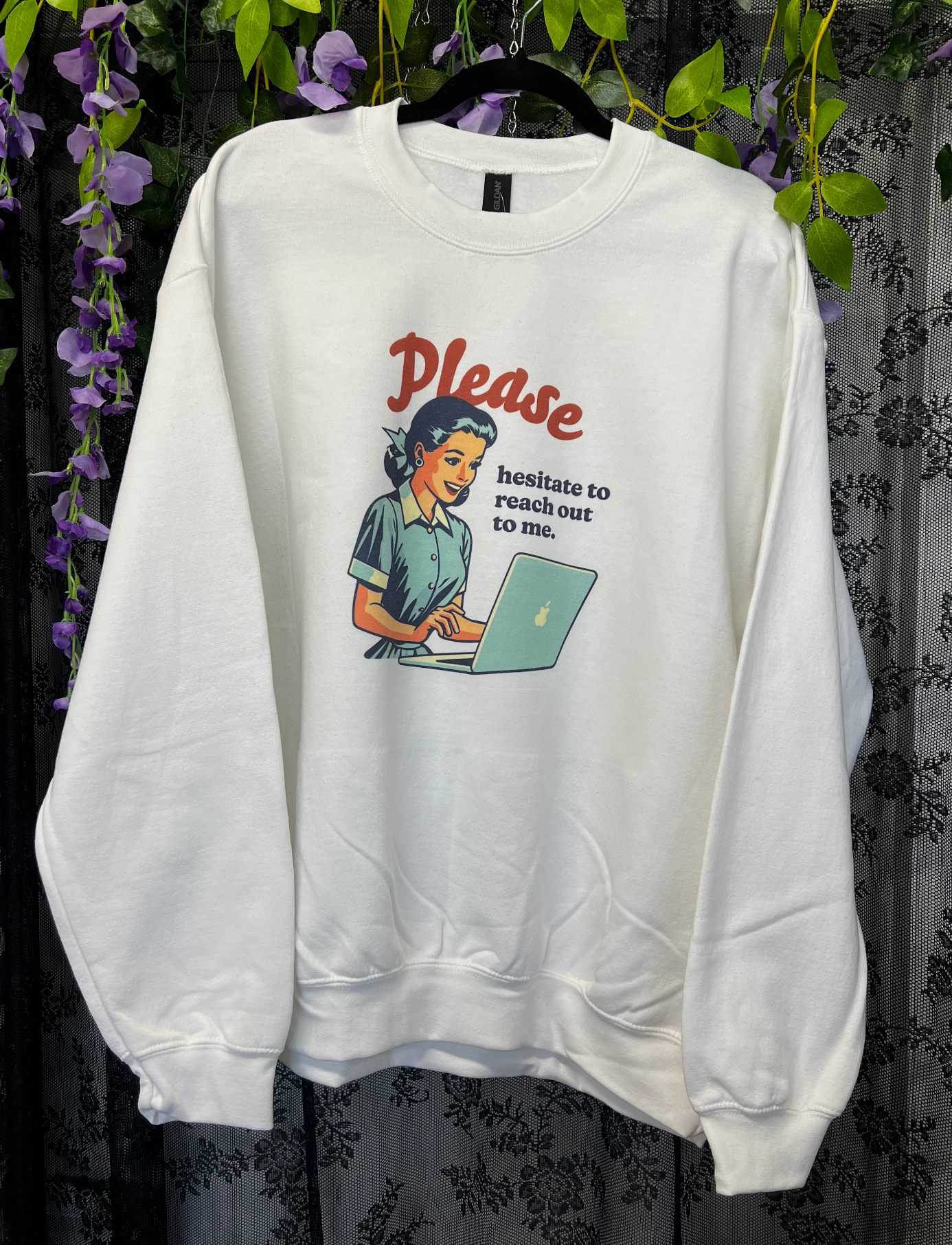 Hesitate to Reach Out Crewneck