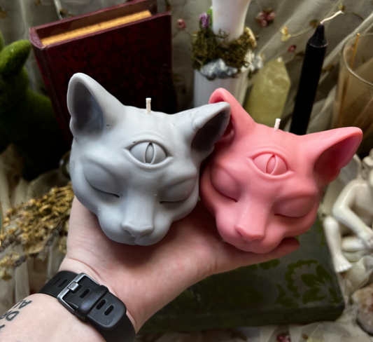 Third Eye Cat Candle