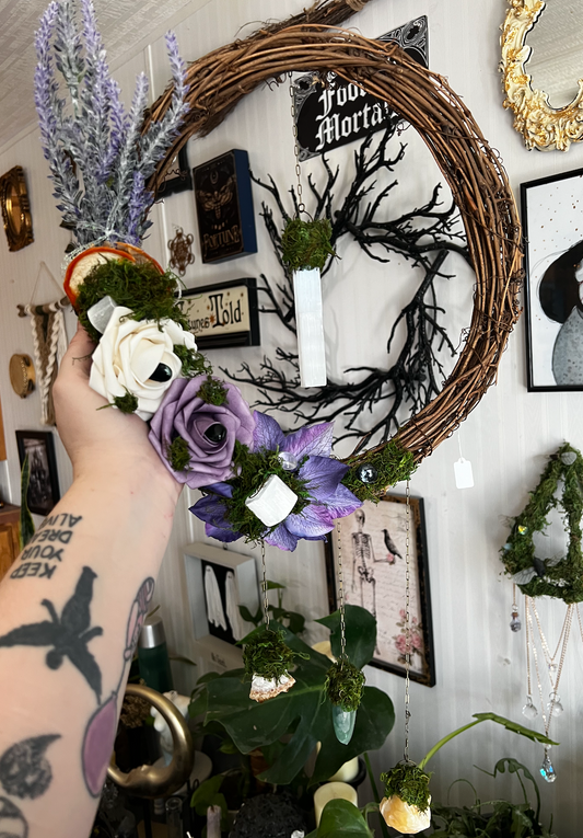 Moonflower Crystal Wreath